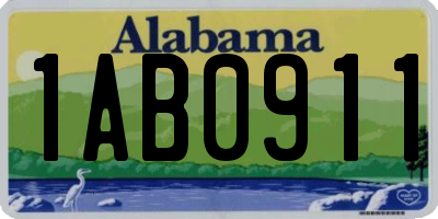 AL license plate 1AB0911