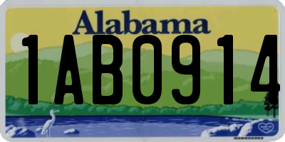 AL license plate 1AB0914