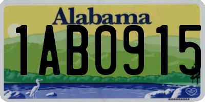 AL license plate 1AB0915