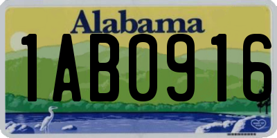 AL license plate 1AB0916