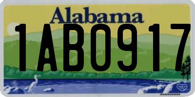 AL license plate 1AB0917