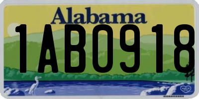 AL license plate 1AB0918