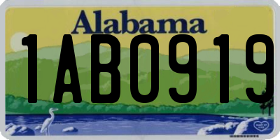 AL license plate 1AB0919