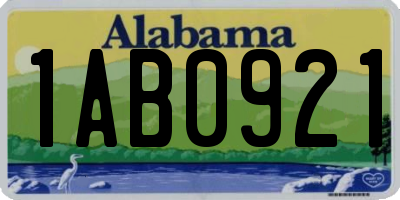 AL license plate 1AB0921