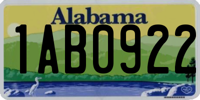 AL license plate 1AB0922