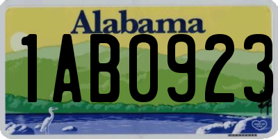 AL license plate 1AB0923