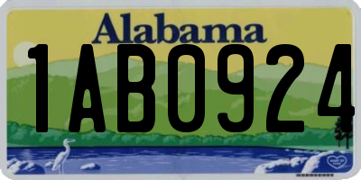 AL license plate 1AB0924