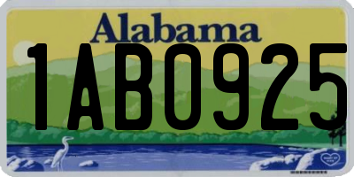 AL license plate 1AB0925