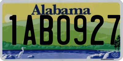 AL license plate 1AB0927