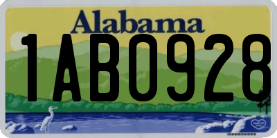 AL license plate 1AB0928