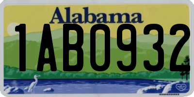 AL license plate 1AB0932