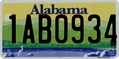 AL license plate 1AB0934