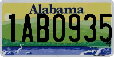 AL license plate 1AB0935