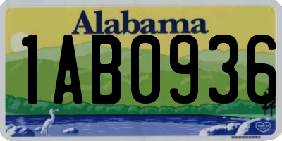 AL license plate 1AB0936