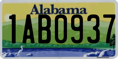 AL license plate 1AB0937