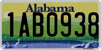 AL license plate 1AB0938