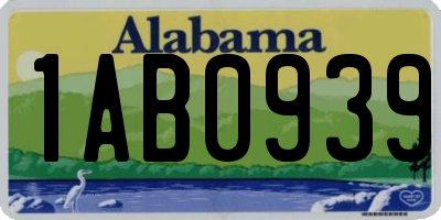 AL license plate 1AB0939