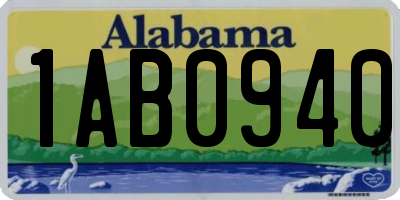 AL license plate 1AB0940