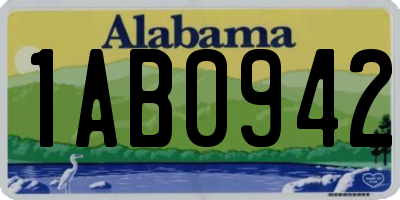 AL license plate 1AB0942