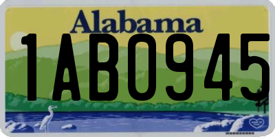 AL license plate 1AB0945