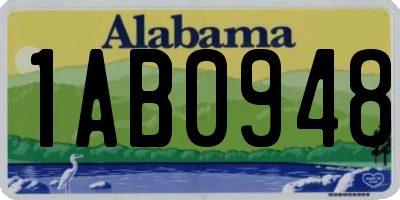 AL license plate 1AB0948