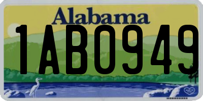 AL license plate 1AB0949