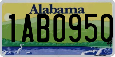 AL license plate 1AB0950