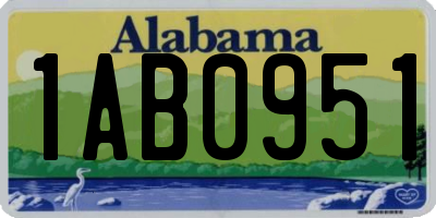 AL license plate 1AB0951