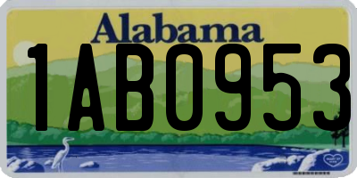 AL license plate 1AB0953