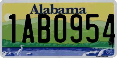 AL license plate 1AB0954