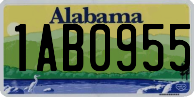 AL license plate 1AB0955