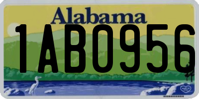 AL license plate 1AB0956