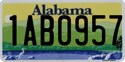 AL license plate 1AB0957