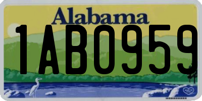 AL license plate 1AB0959