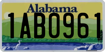 AL license plate 1AB0961