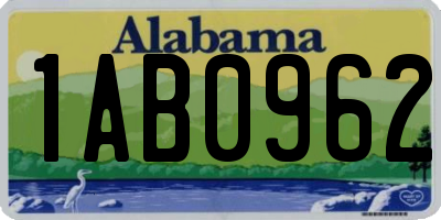 AL license plate 1AB0962