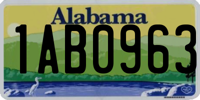 AL license plate 1AB0963