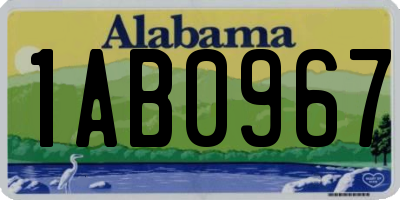 AL license plate 1AB0967