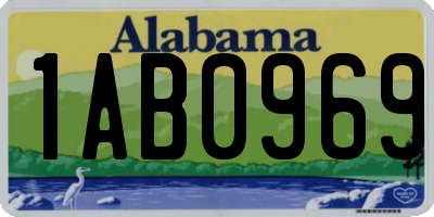 AL license plate 1AB0969