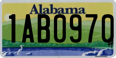 AL license plate 1AB0970