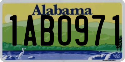 AL license plate 1AB0971