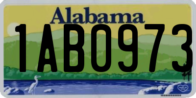 AL license plate 1AB0973