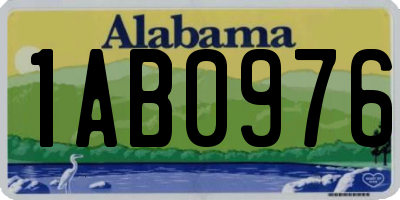 AL license plate 1AB0976