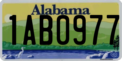 AL license plate 1AB0977