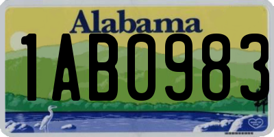 AL license plate 1AB0983