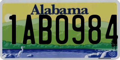 AL license plate 1AB0984