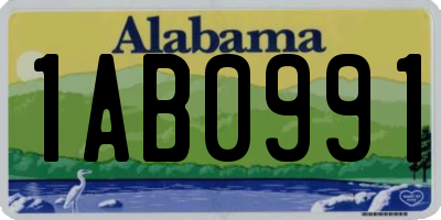 AL license plate 1AB0991