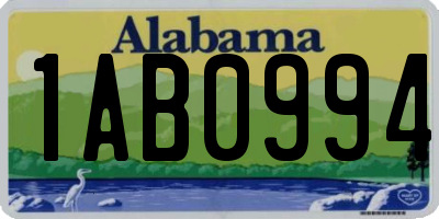 AL license plate 1AB0994