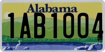 AL license plate 1AB1004