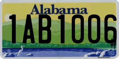 AL license plate 1AB1006